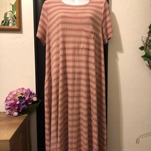 Carley Dress Lula roe. Pink and cream